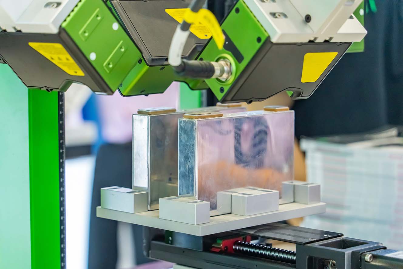 Battery pack being inserted into a power tool.
