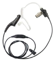 Single wire acoustic tube kit with in-line PPT and braided fiber cable for Motorola R7 radio