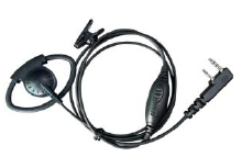 Single wire adjustable D ring with in-line PPT and braided fiber cable for Motorola R7 radio