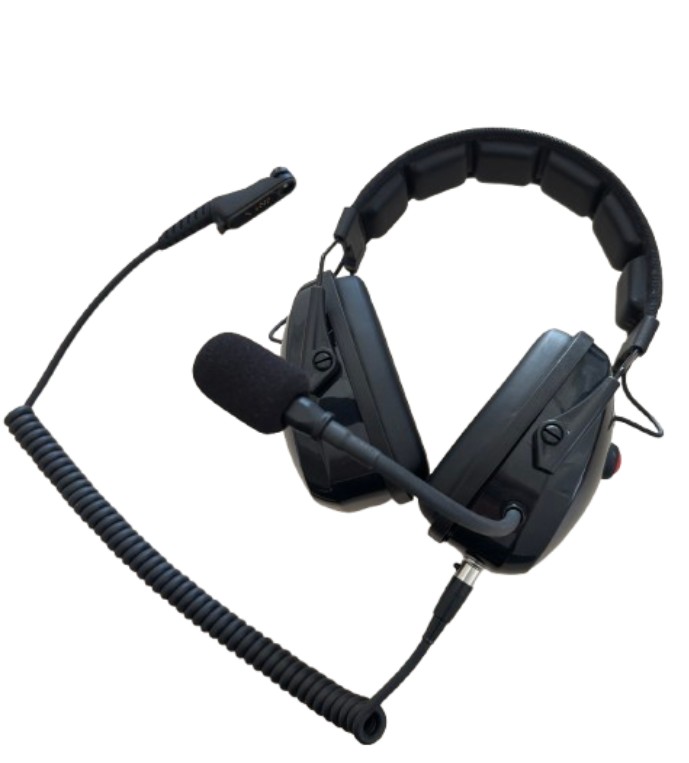 Heavy duty over the ear noise suppression headset